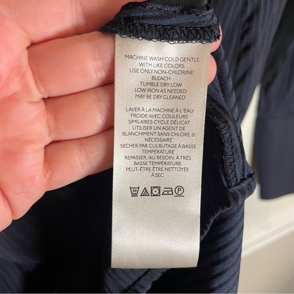 Free People Everly Pinstripe Long Sleeve Shirtdress Size Small - Picture 10 of 10